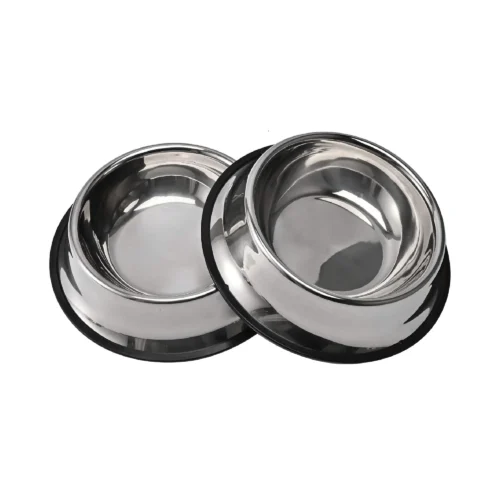 Wholesale 304 stainless steel dog bowls with polished resin exterior