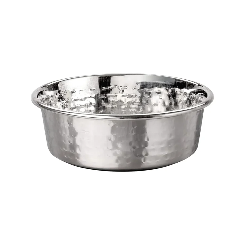 Premium 304 hammered stainless steel dog water bowl for wholesale supply