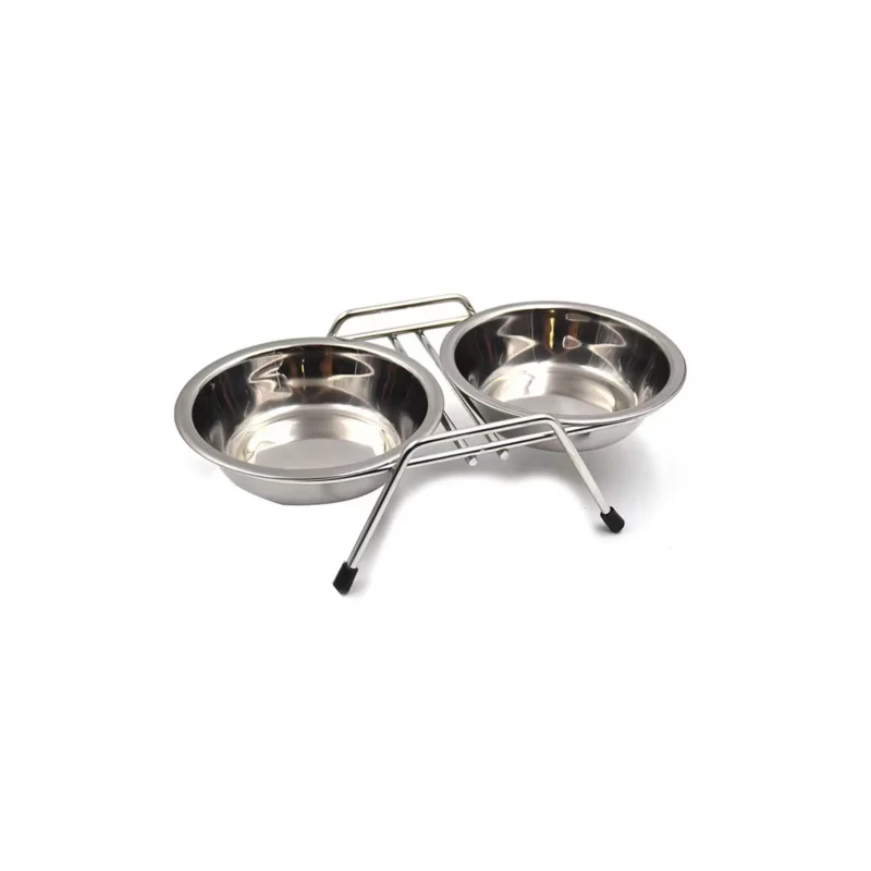 Custom bear stand dog elevated bowls for small dogs made of 304 stainless steel