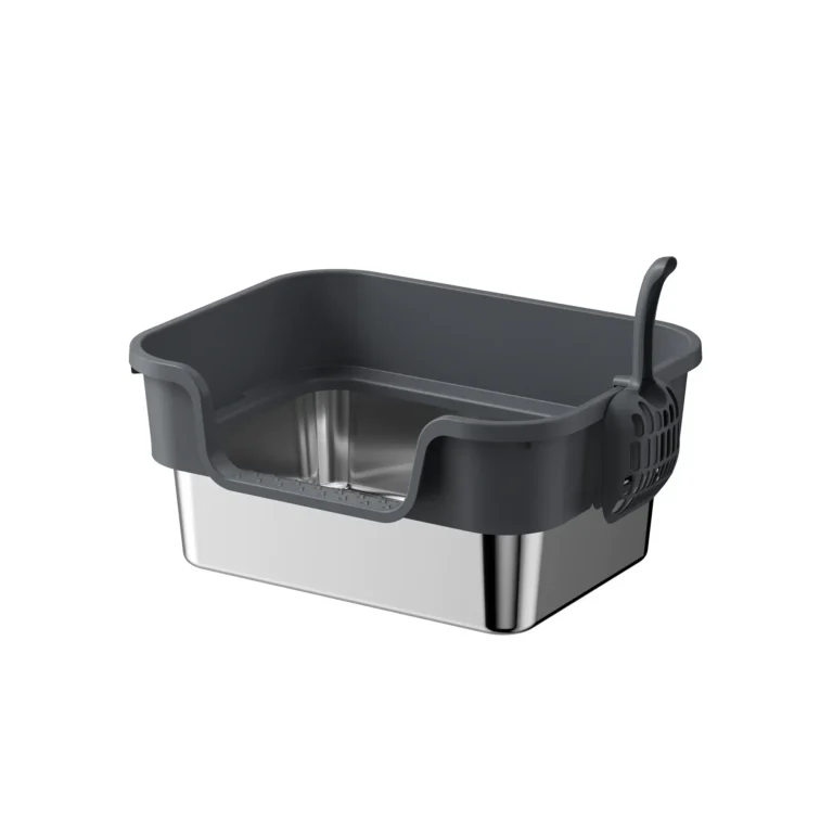Premium 304 Stainless Steel Cat Litter Box Top Entry
