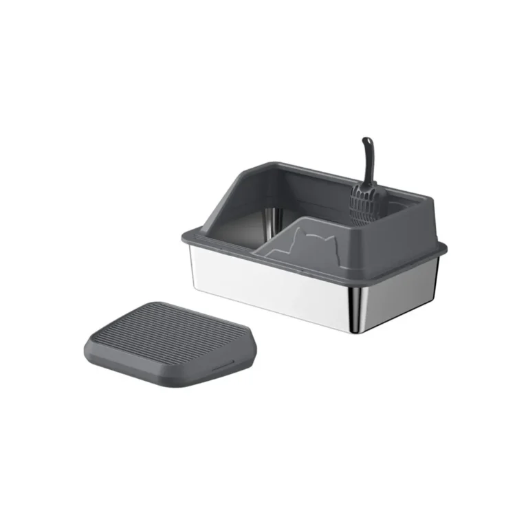 Stainless Steel Litter Boxes for Cats with High Shield