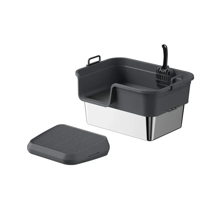 304 stainless steel elevated cat litter box with high sides