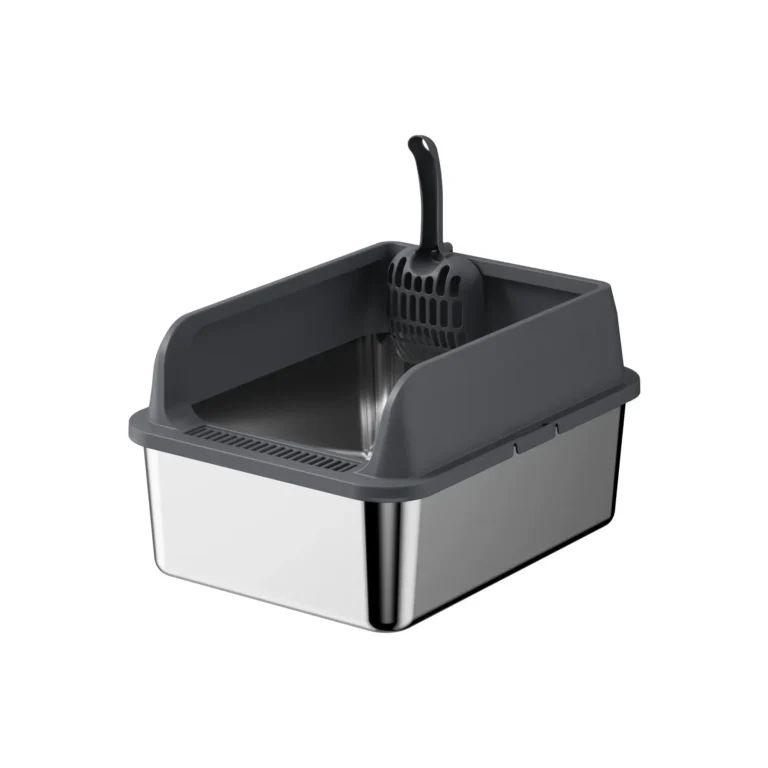 Premium 304 Stainless Steel Cat Litter Box with Top Entry
