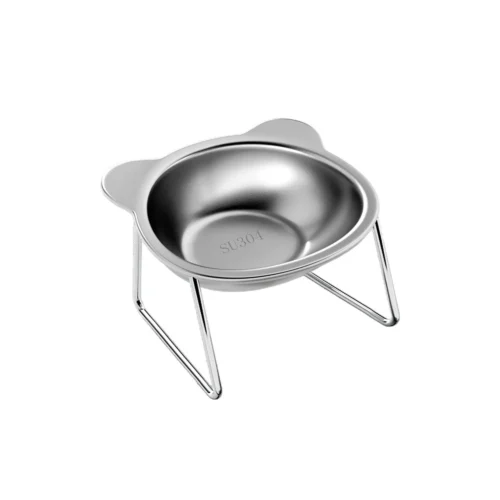 dog super bowl Custom bear stand dog elevated bowls for small dogs made of 304 stainless steel