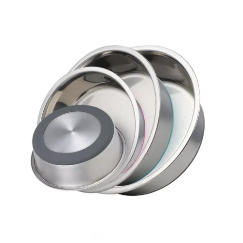 dog water bowl large Wholesale 304 stainless Dog Bowls with anti-skid silicone base.