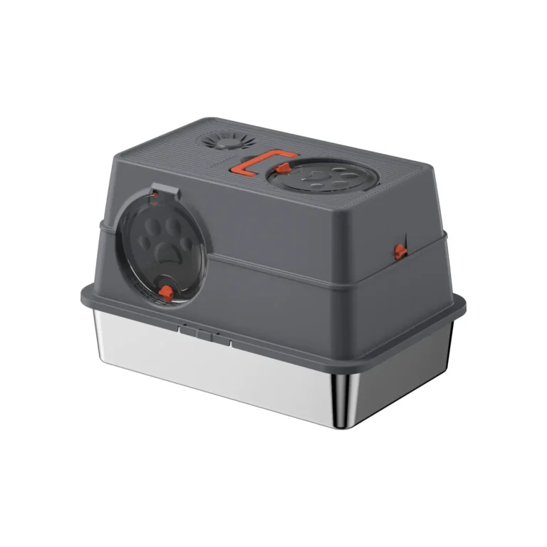 304 Stainless Steel Enclosed Cat Litter Box with Side Entry