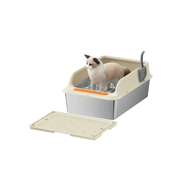 Stainless Steel Litter Boxes for Cats Extra Large High-Sided