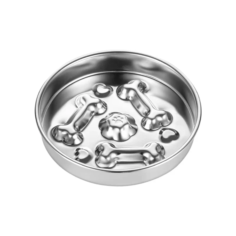 Best slow feeder dog bowl made of 304 stainless steel for wholesale.