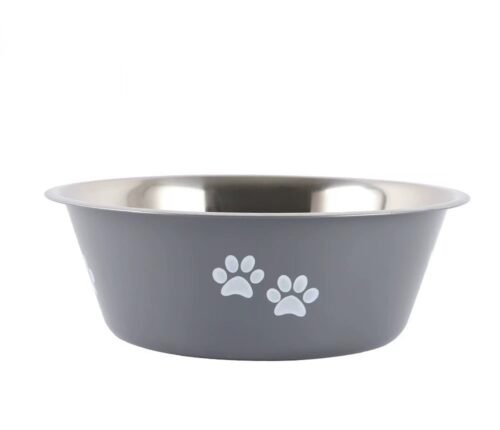 Printed 201 Stainless Steel Dog Bowl with Silicone Non-Slip Base