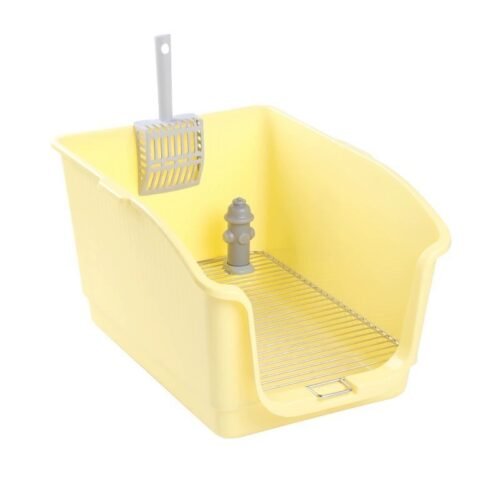 High-Sided Dog Potty Tray with Stainless Steel Grate | Wholesale