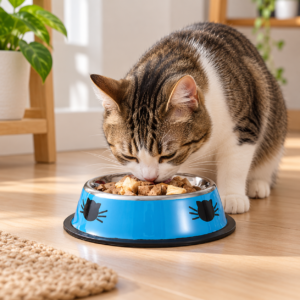 printed-stainless-pet-bowl-lifestyle Printed Stainless Steel Pet Bowl with Non-Slip Base | Wholesale OEM