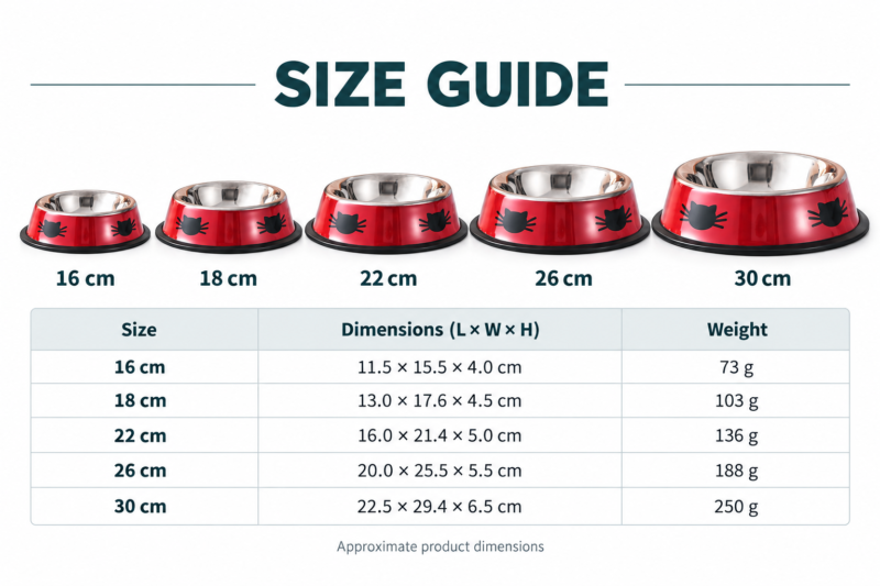 Printed Stainless Steel Pet Bowl with Non-Slip Base | Wholesale OEM
