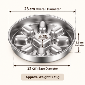 stainless-steel-slow-feeder-size-guide Stainless Steel Slow Feeder Dog Bowl for Wholesale OEM